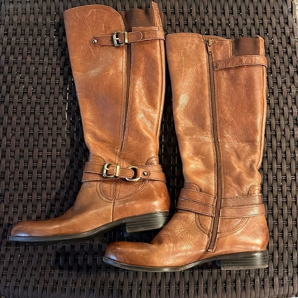 Naturalizer womens comfort leather brown leather tall boots size 8.5M - Picture 1 of 12